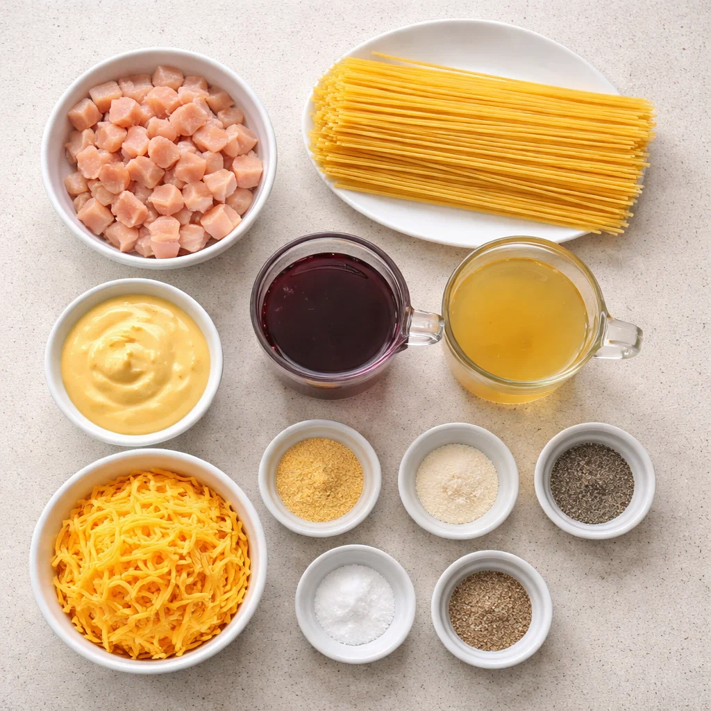 Crockpot Chicken Spaghetti