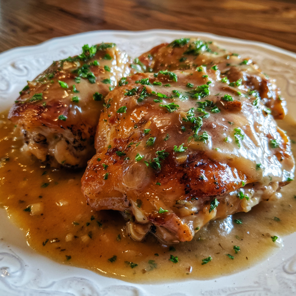 Crockpot Chicken Thighs and Gravy