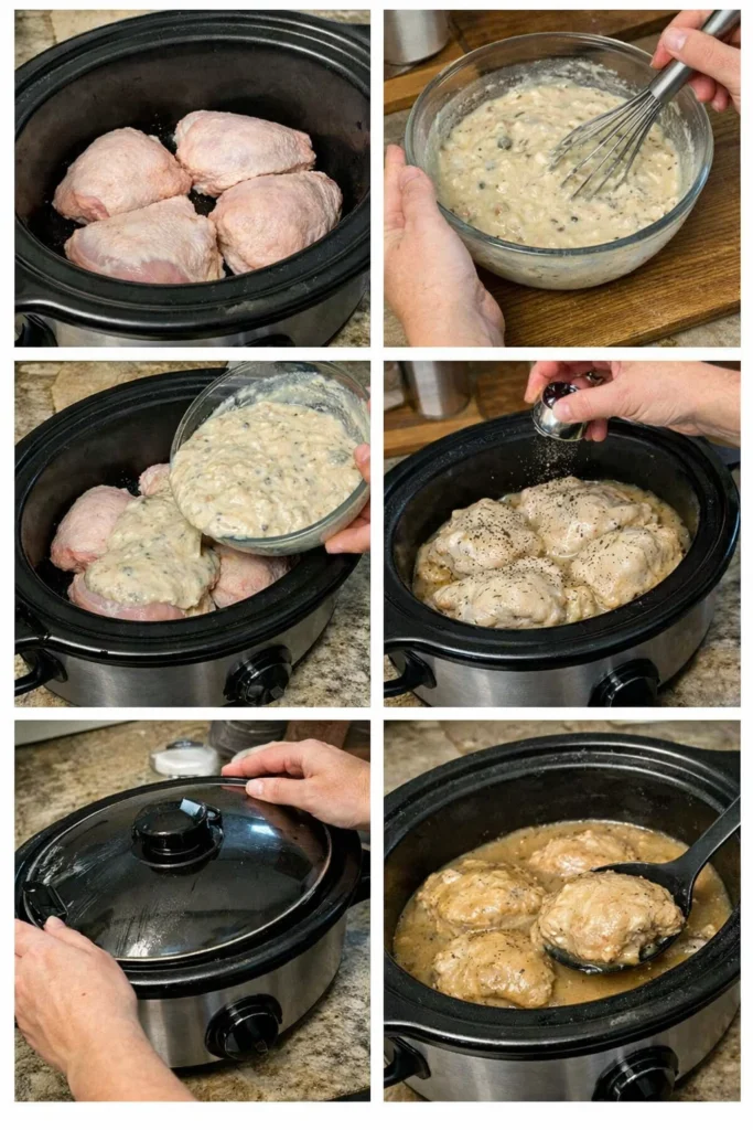 Crockpot Chicken Thighs and Gravy