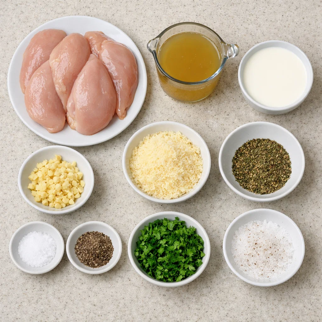 Crockpot Creamy Garlic Parmesan Chicken