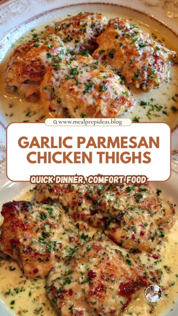 Crockpot Garlic Parmesan Chicken Thighs