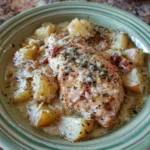 Crockpot Garlic Parmesan Chicken and Potatoes