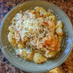 Crockpot Garlic Parmesan Chicken with Potatoes and Cheese