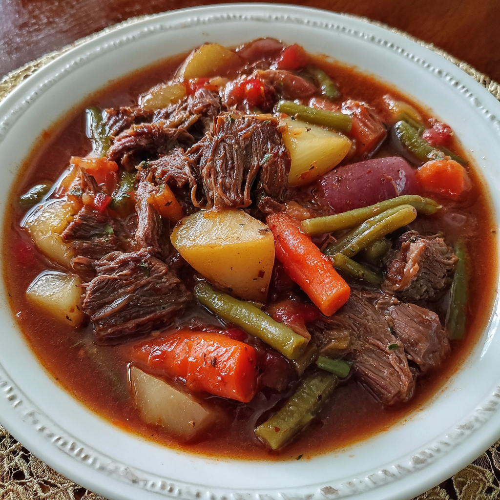 Crockpot Smoked Beef Stew