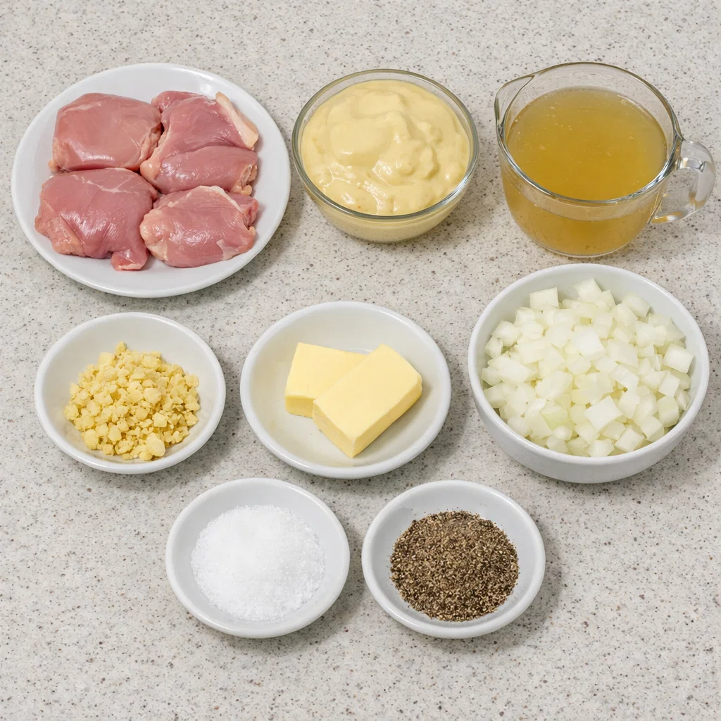 Easy Crockpot Chicken Thighs with Gravy