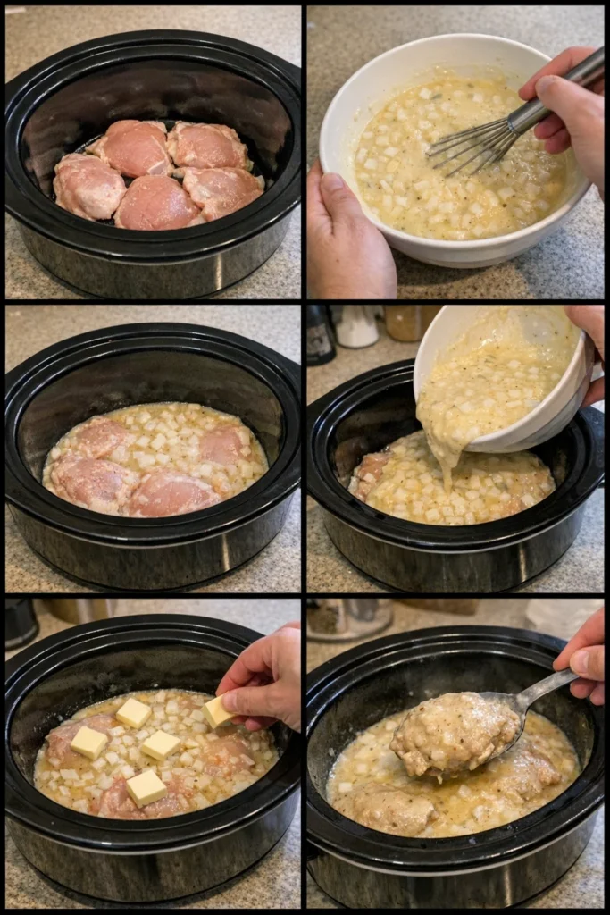 Easy Crockpot Chicken Thighs with Gravy