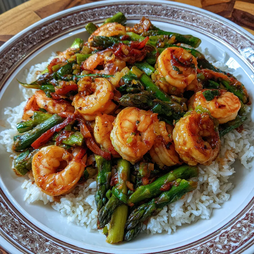 Easy Shrimp and Asparagus Stir Fry