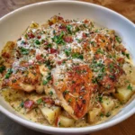 Garlic Parmesan Crockpot Chicken & Potatoes