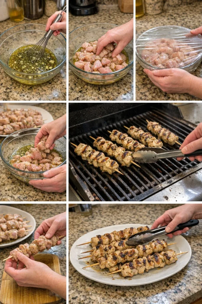 Greek Marinated Chicken Kabobs