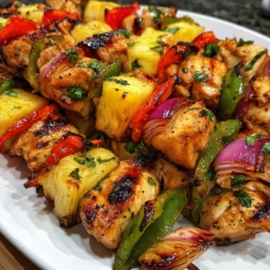 Hawaiian Chicken Kabobs