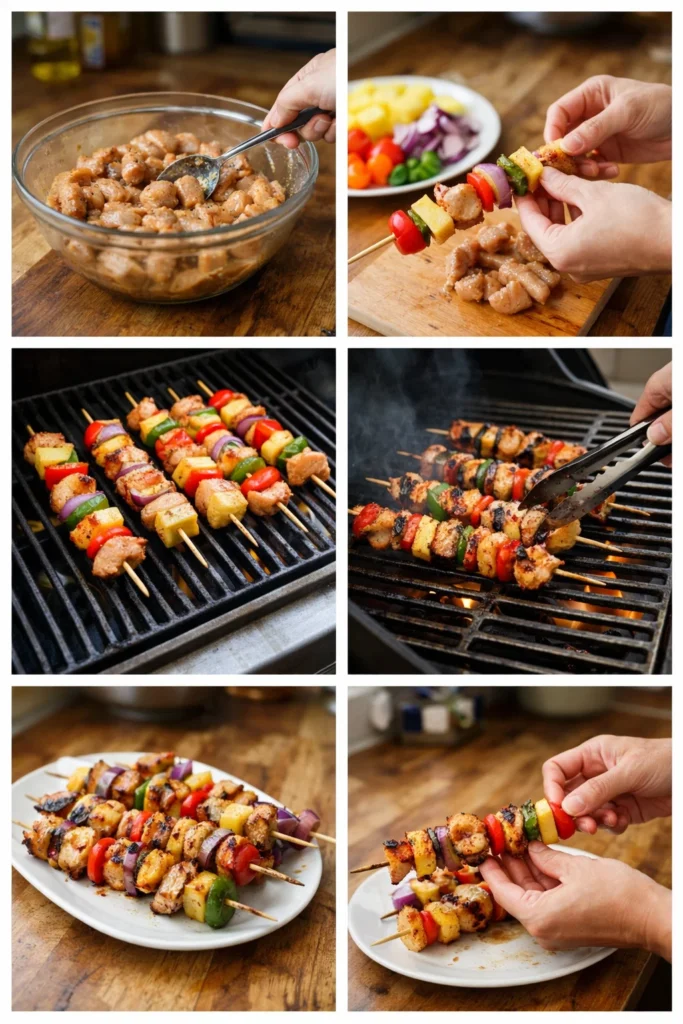 Hawaiian Chicken Kabobs