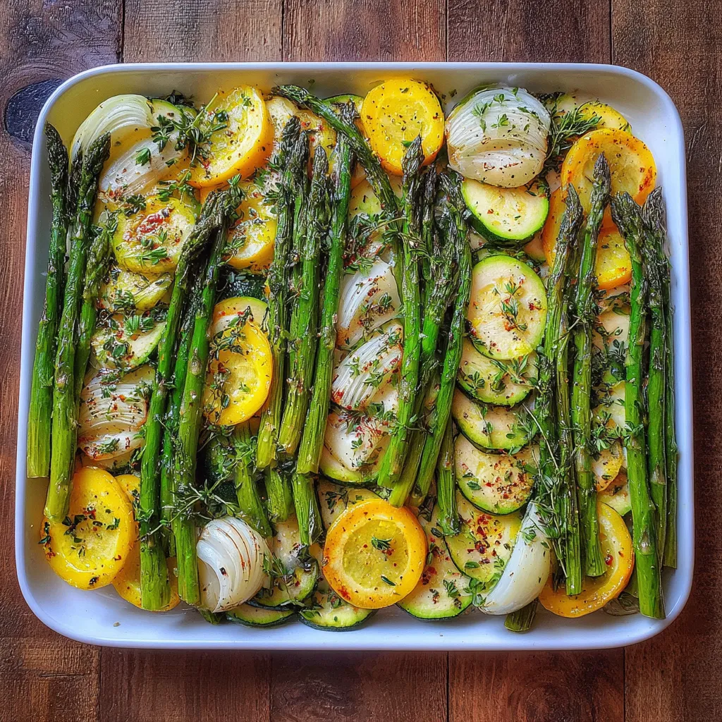 Healthy Asparagus with Zucchini and Squash