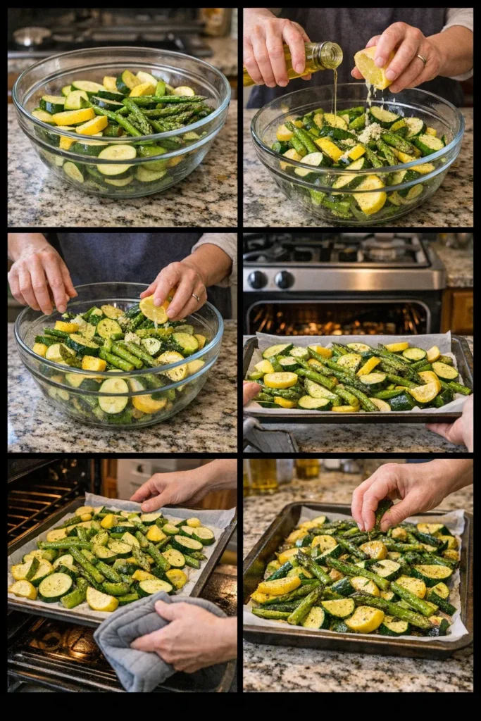 Healthy Asparagus with Zucchini and Squash