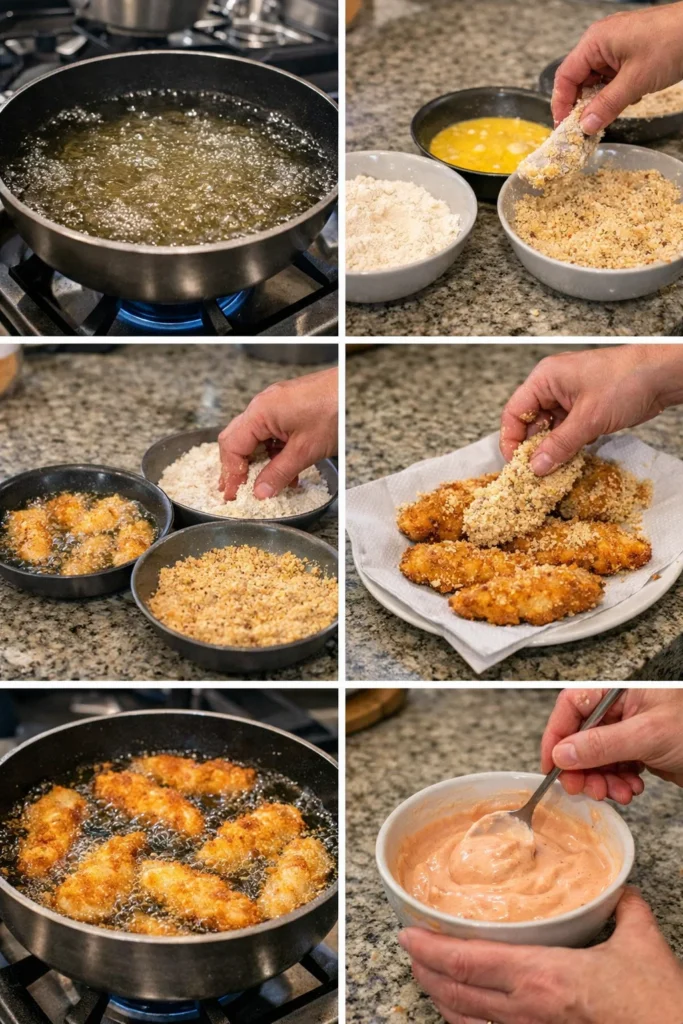Homemade Chicken Tenders and Sauce
