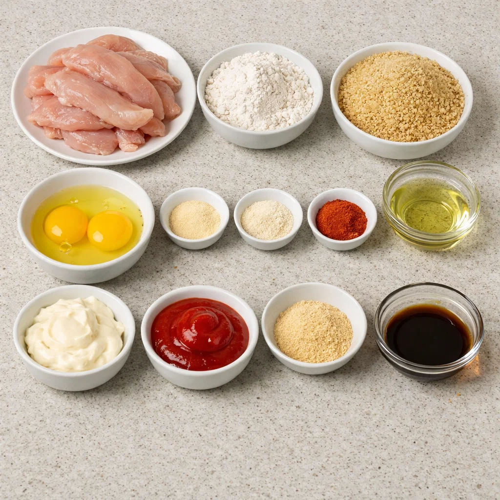 Homemade Chicken Tenders and Sauce