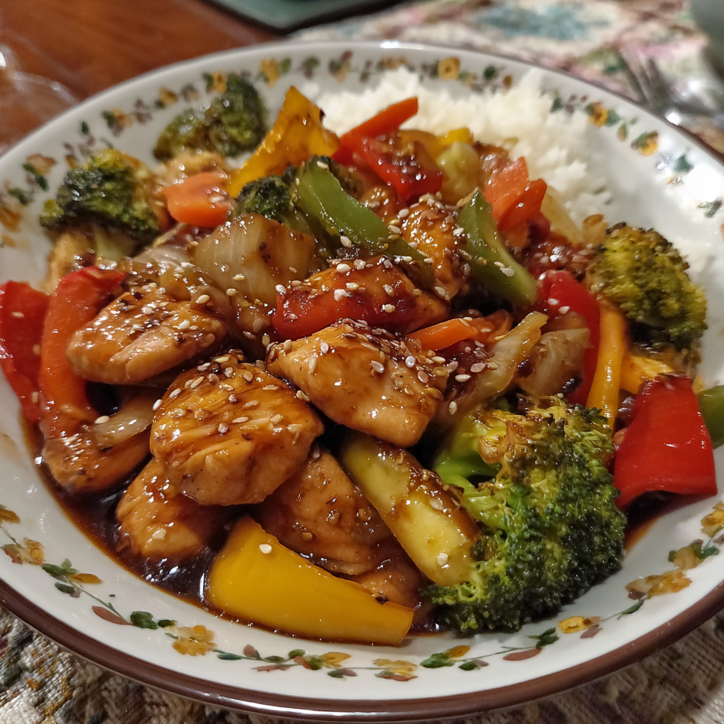 Slow Cooker Honey Garlic Chicken and Veggies