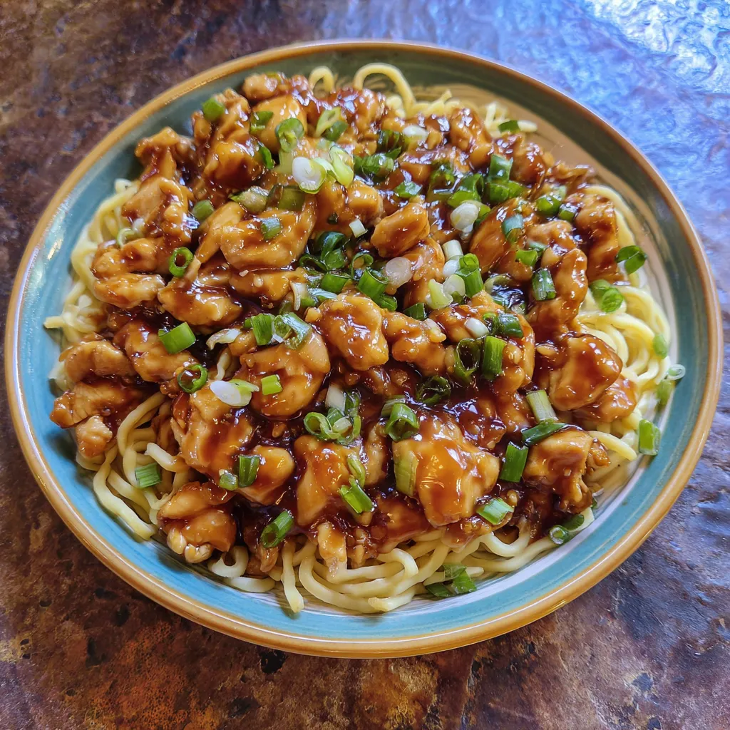 Honey Garlic Chicken Noodles