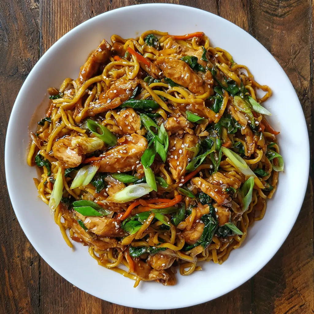 Honey Garlic Chicken Noodles