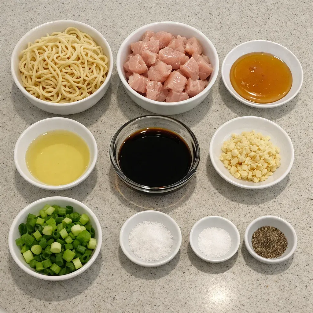 Honey Garlic Chicken Noodles