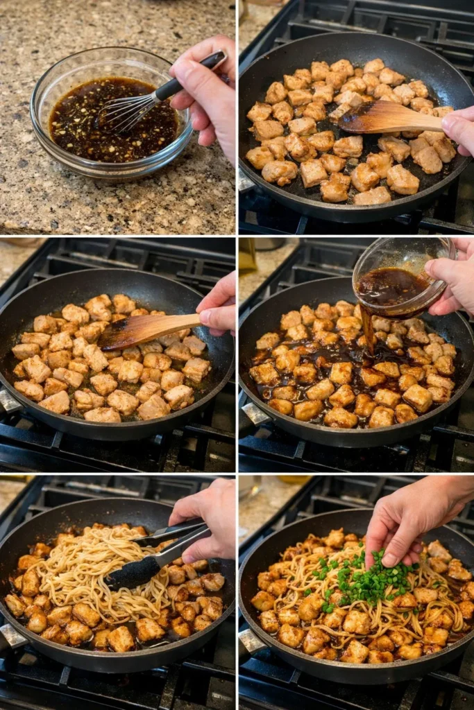 Honey Garlic Chicken Noodles