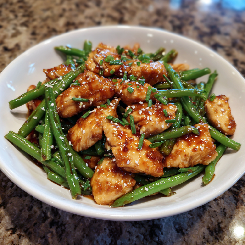 Honey Garlic Chicken and Green Beans