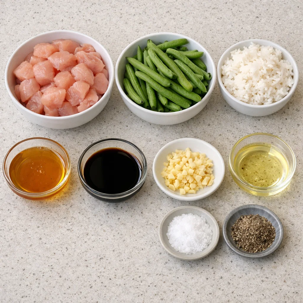 Honey Garlic Chicken and Green Beans