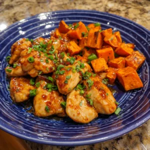 Honey Garlic Chicken and Sweet Potato