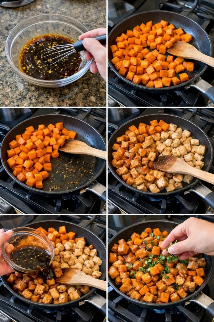 Honey Garlic Chicken and Sweet Potato