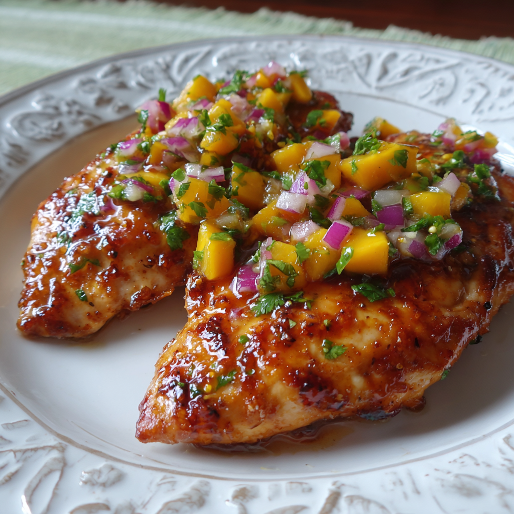 Honey Lime Chicken with Mango Salsa