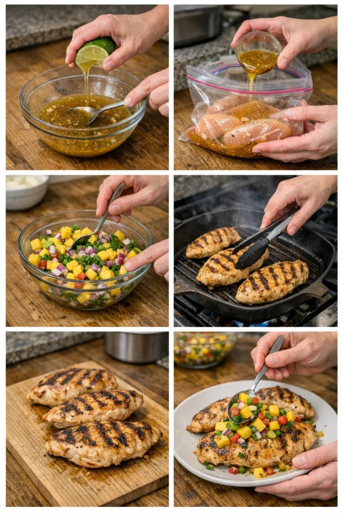 Honey Lime Chicken with Mango Salsa