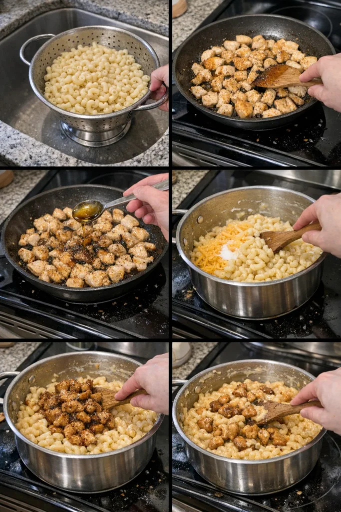 Honey Pepper Chicken Mac and Cheese