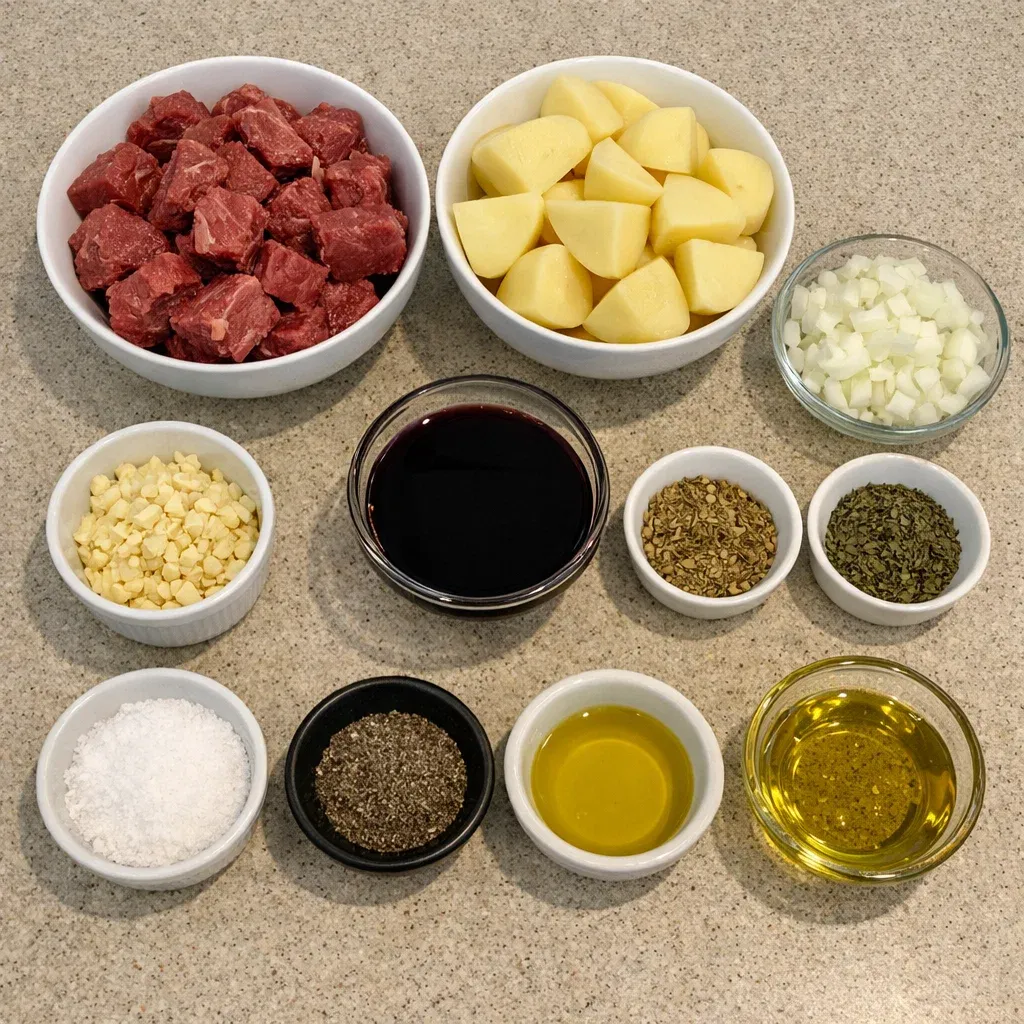 Italian Crockpot Beef and Potatoes