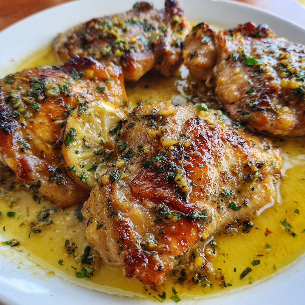 Lemon Garlic Butter Chicken Thighs