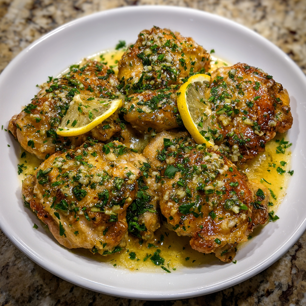 Lemon Garlic Butter Chicken Thighs
