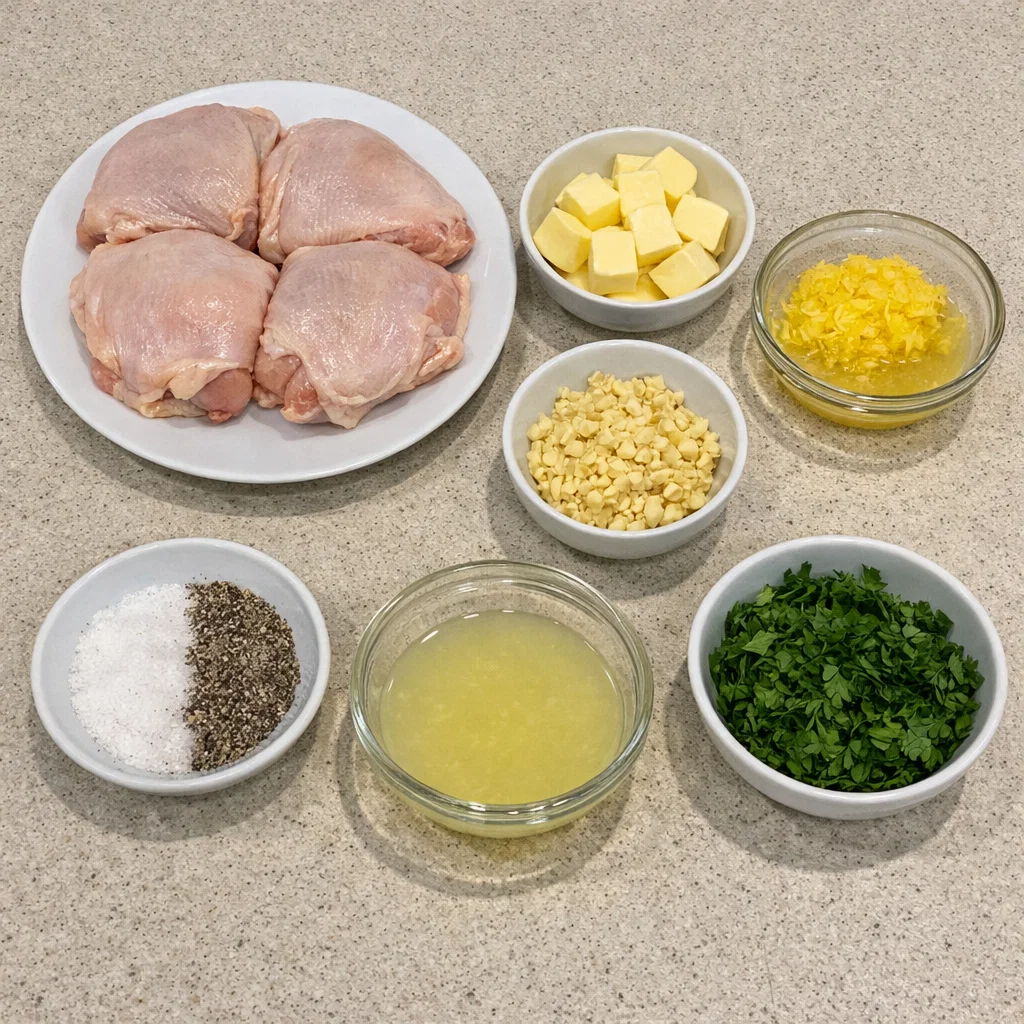 Lemon Garlic Butter Chicken Thighs