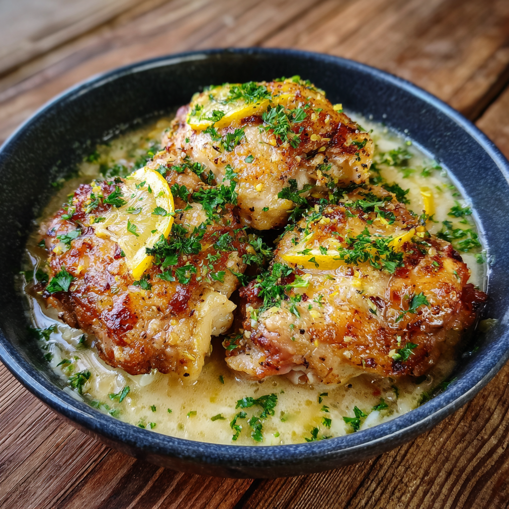 Lemon Garlic Chicken Thighs