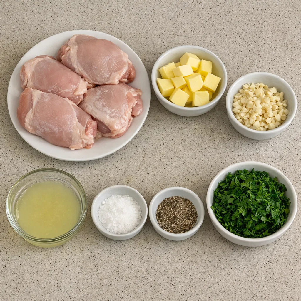 Lemon Garlic Chicken Thighs