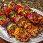 Oven-Baked Chicken Kabobs with Veggies