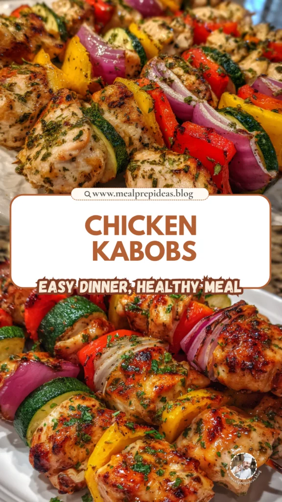 Oven-Baked Chicken Kabobs with Veggies