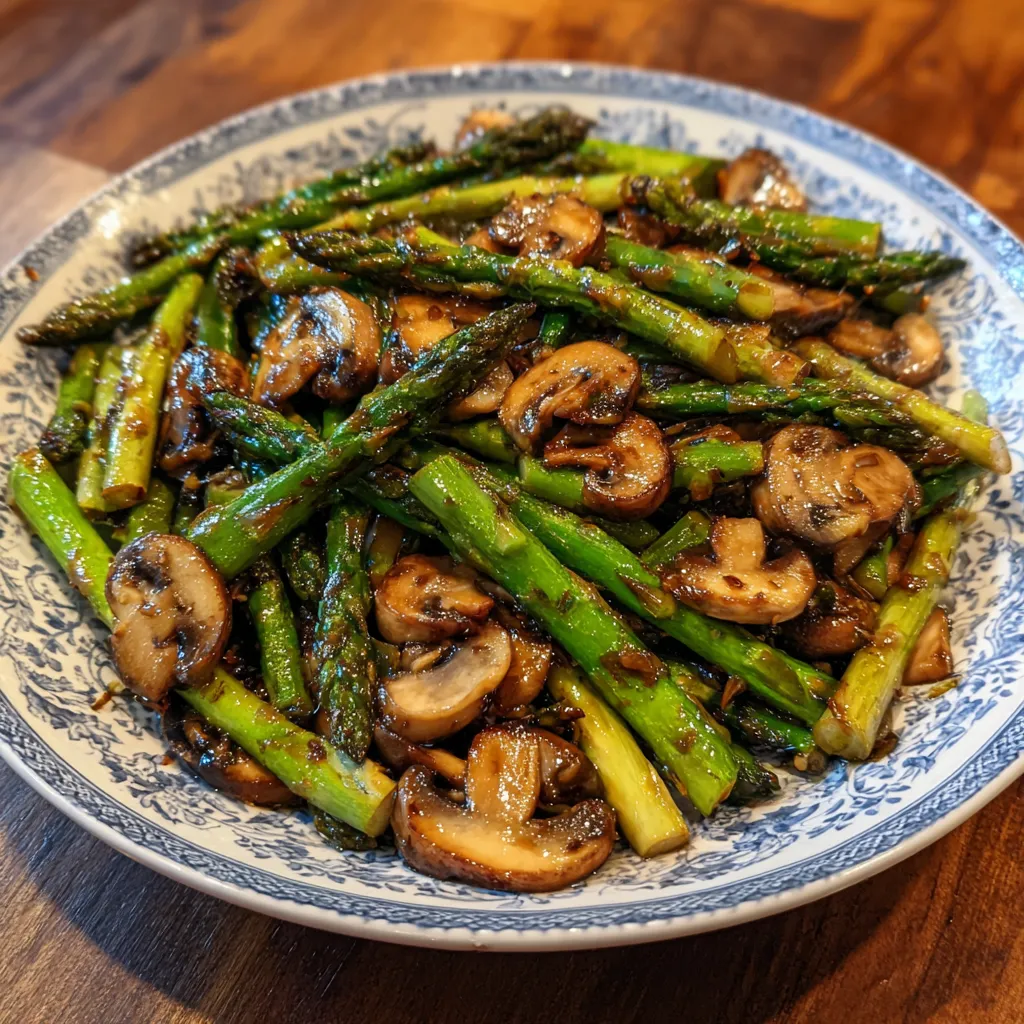 Sautéed Asparagus & Mushrooms