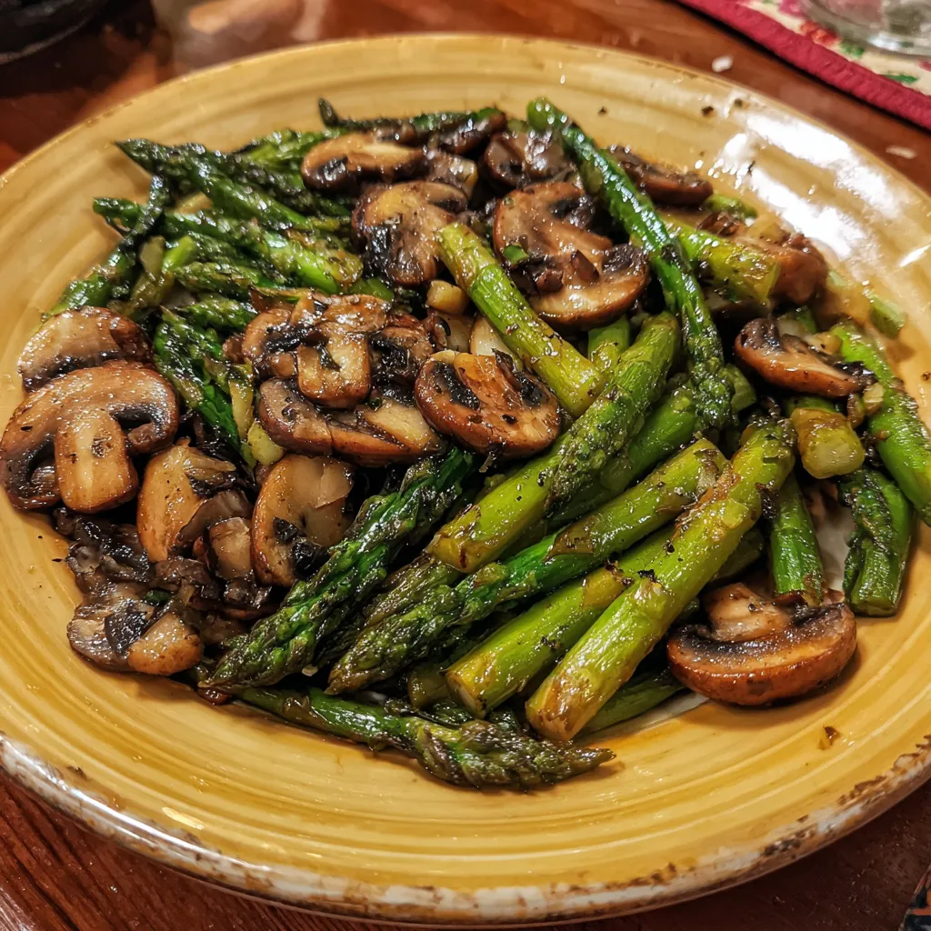 Sautéed Asparagus & Mushrooms