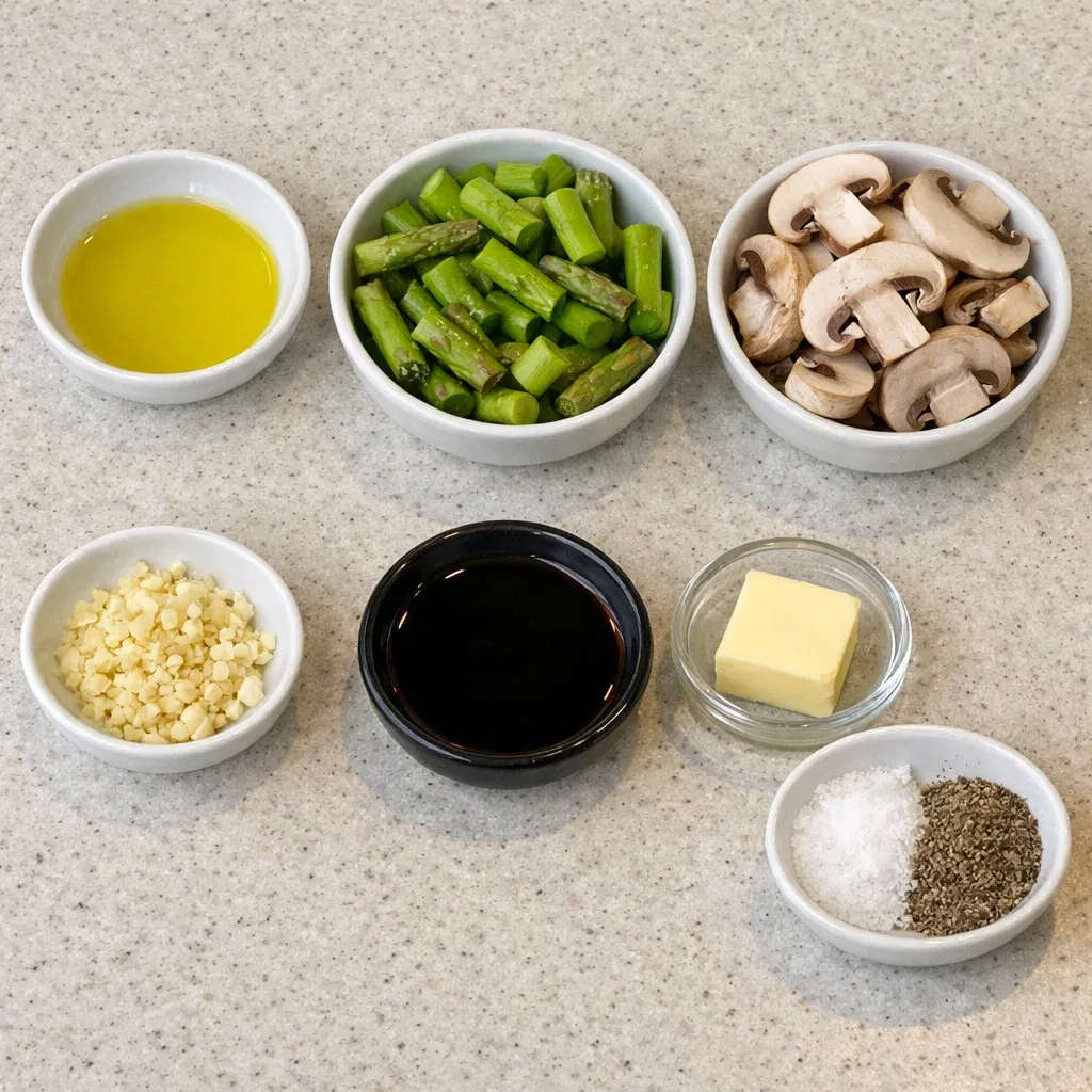 Sautéed Asparagus & Mushrooms