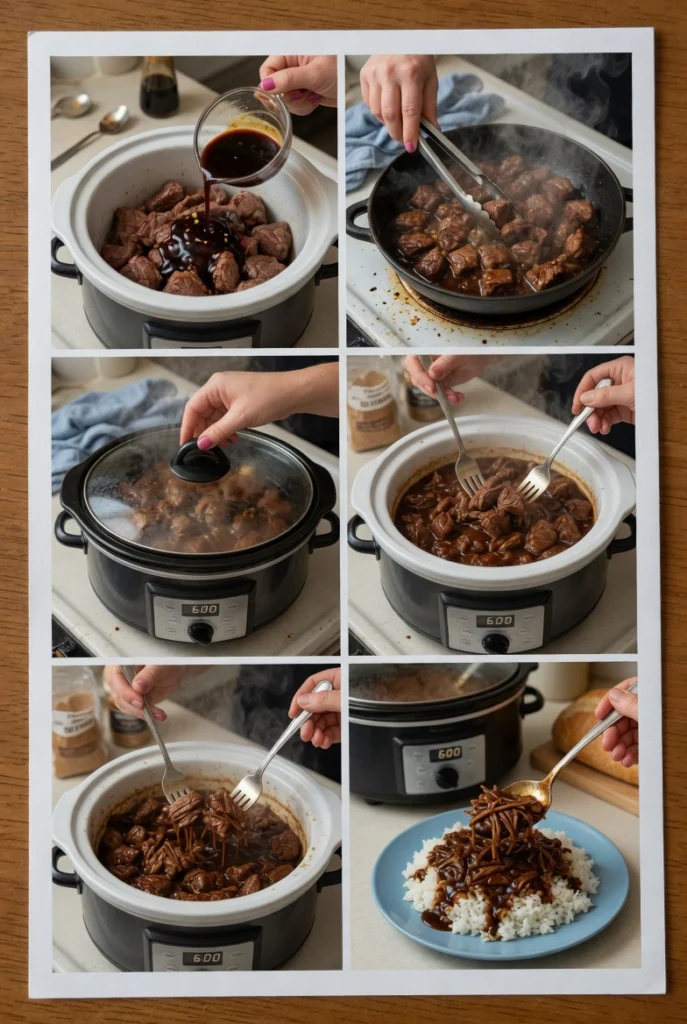 Slow Cooker Brown Sugar Balsamic Beef