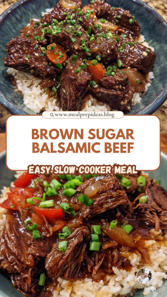 Slow Cooker Brown Sugar Balsamic Beef