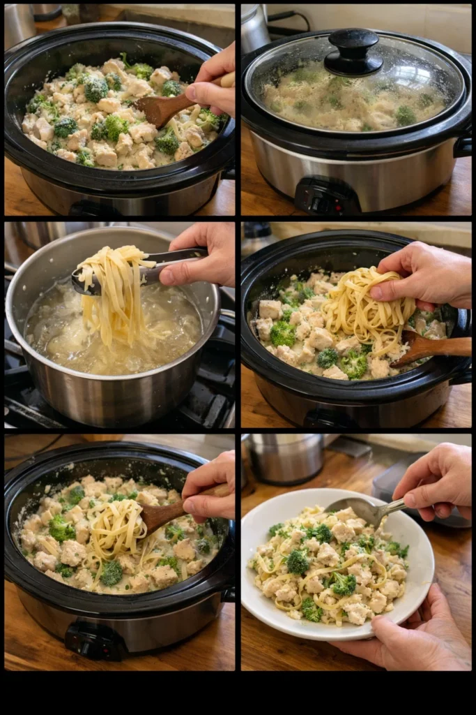 Slow Cooker Chicken Alfredo with Broccoli