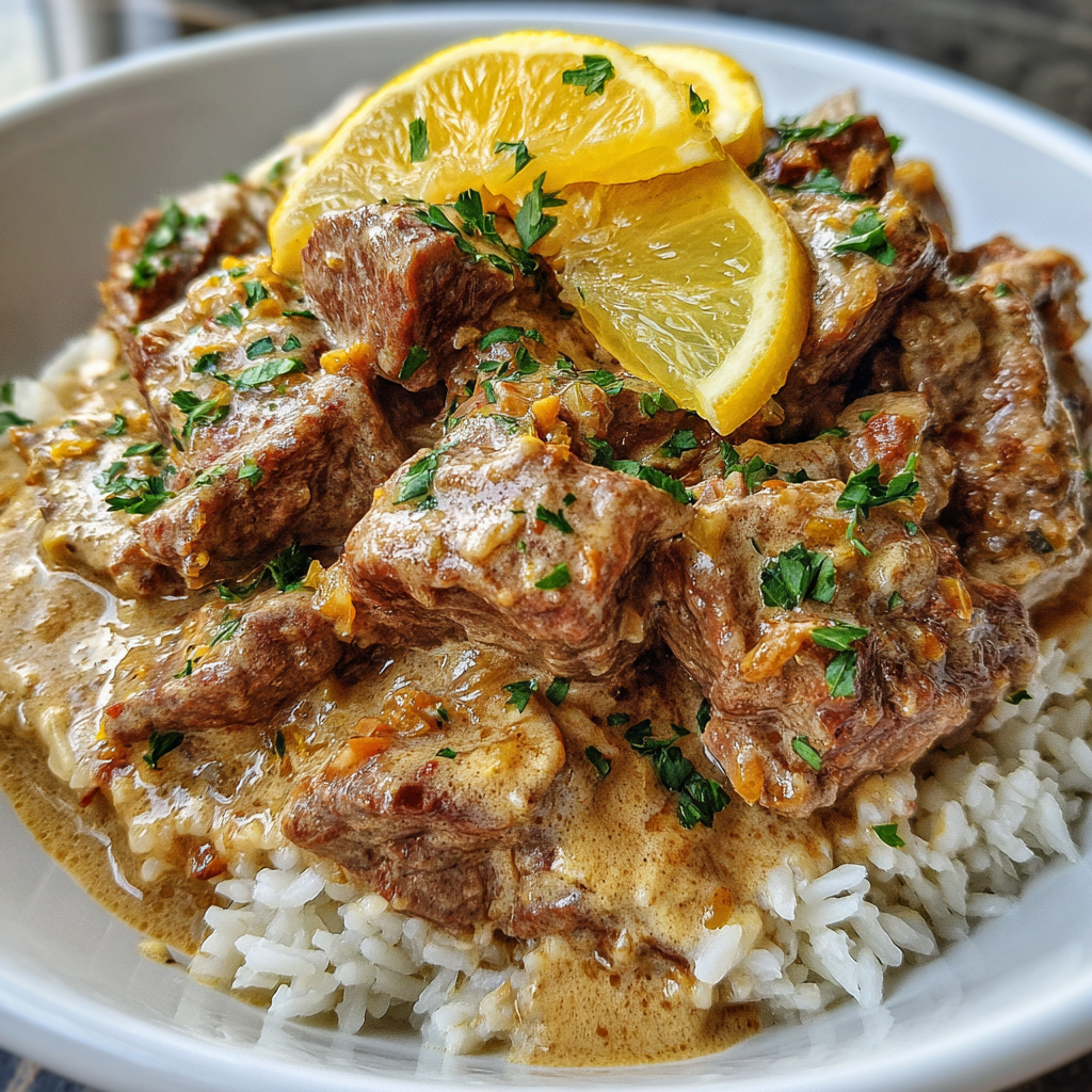 Slow Cooker Creamy Lemon Beef