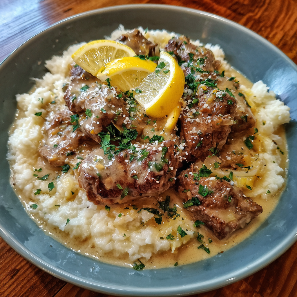 Slow Cooker Creamy Lemon Beef