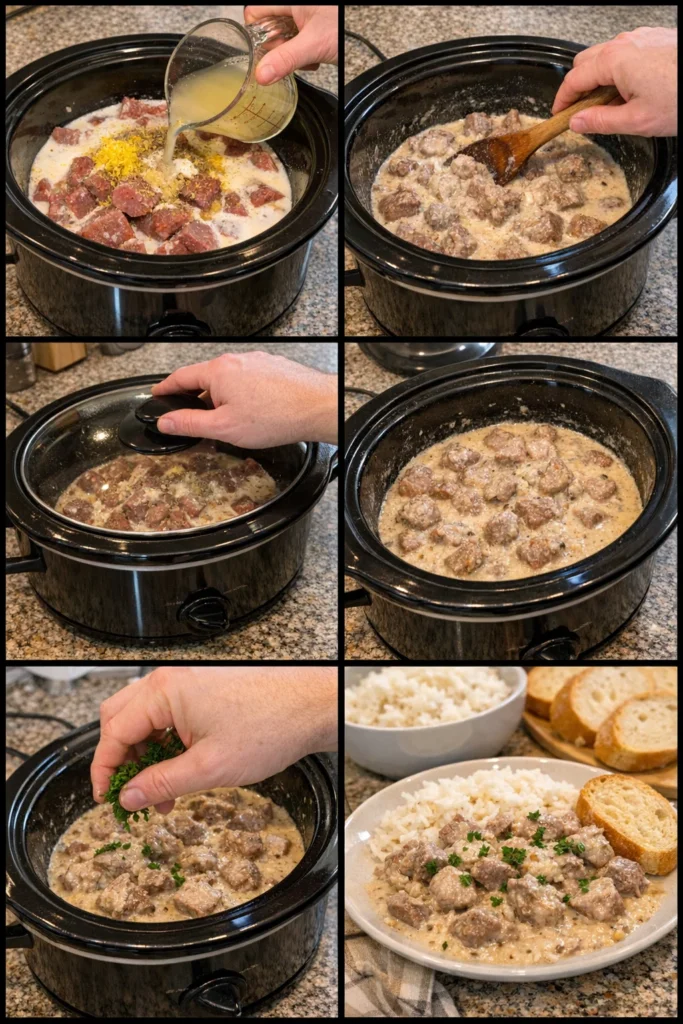 Slow Cooker Creamy Lemon Beef