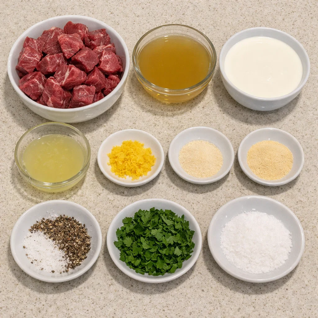 Slow Cooker Creamy Lemon Beef