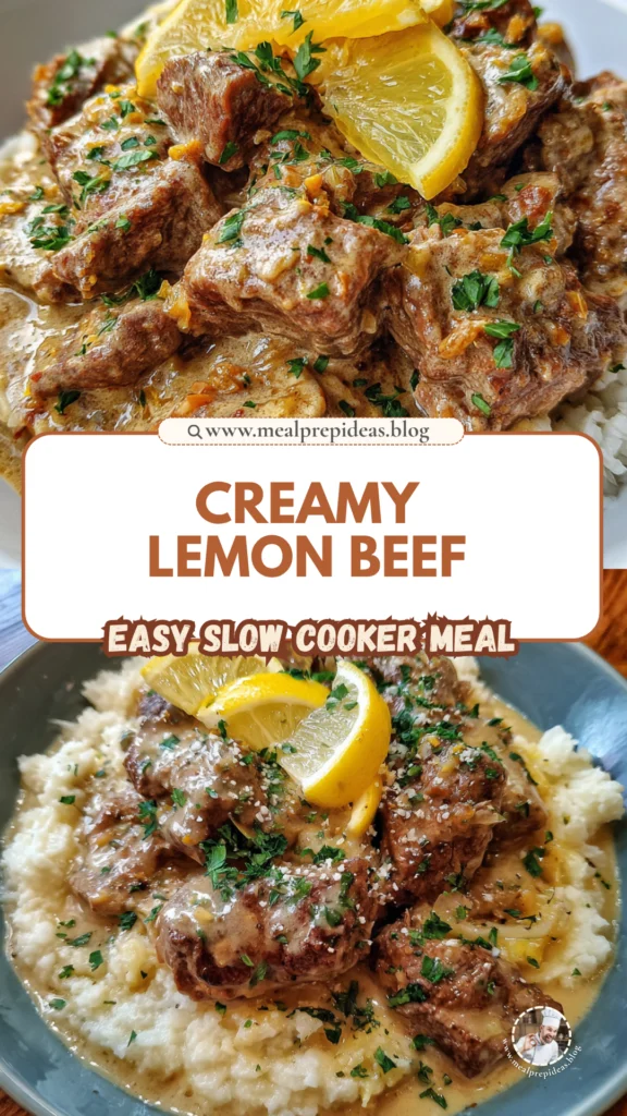 Slow Cooker Creamy Lemon Beef